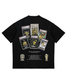Back of black Neymar Brazil T-shirt with photo collage by MADEBYFUTBOL
